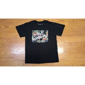 NEFF Company Black T Shirt Floral Graphic Print Men's Size Small